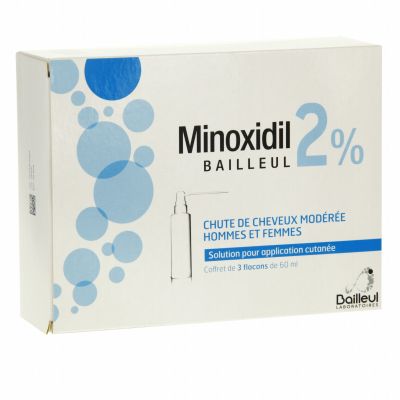 Minoxidil bailleul 2% hommes et femmes