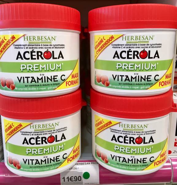ACEROLA pot 90 comprimés naturels pas cher à marseille