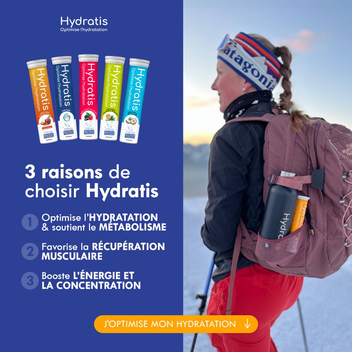 HYDRATIS boisson isotonique pour optimiser l'hydratation en pharmacie