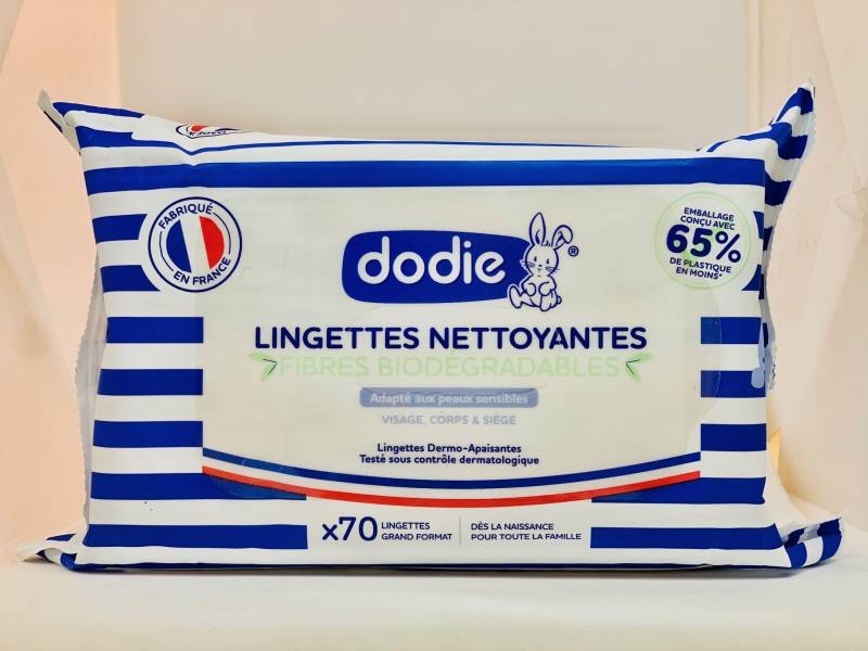 Lingette nettoyante douceur dermo-apaisante DODIE & lot de 2/3