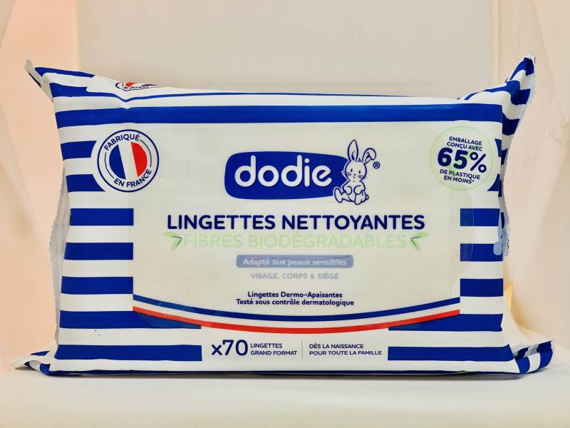 Lingette DODIE nettoyante, à fibre biodégradable 