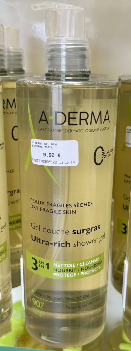 gel douche surgras 750ml