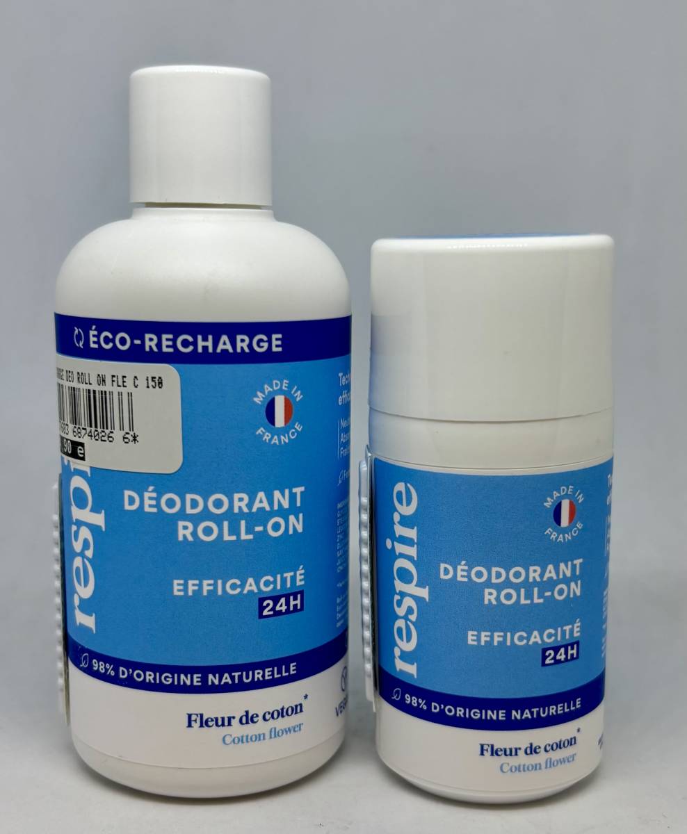 Déodorant fleur de coton avec sa recharge 