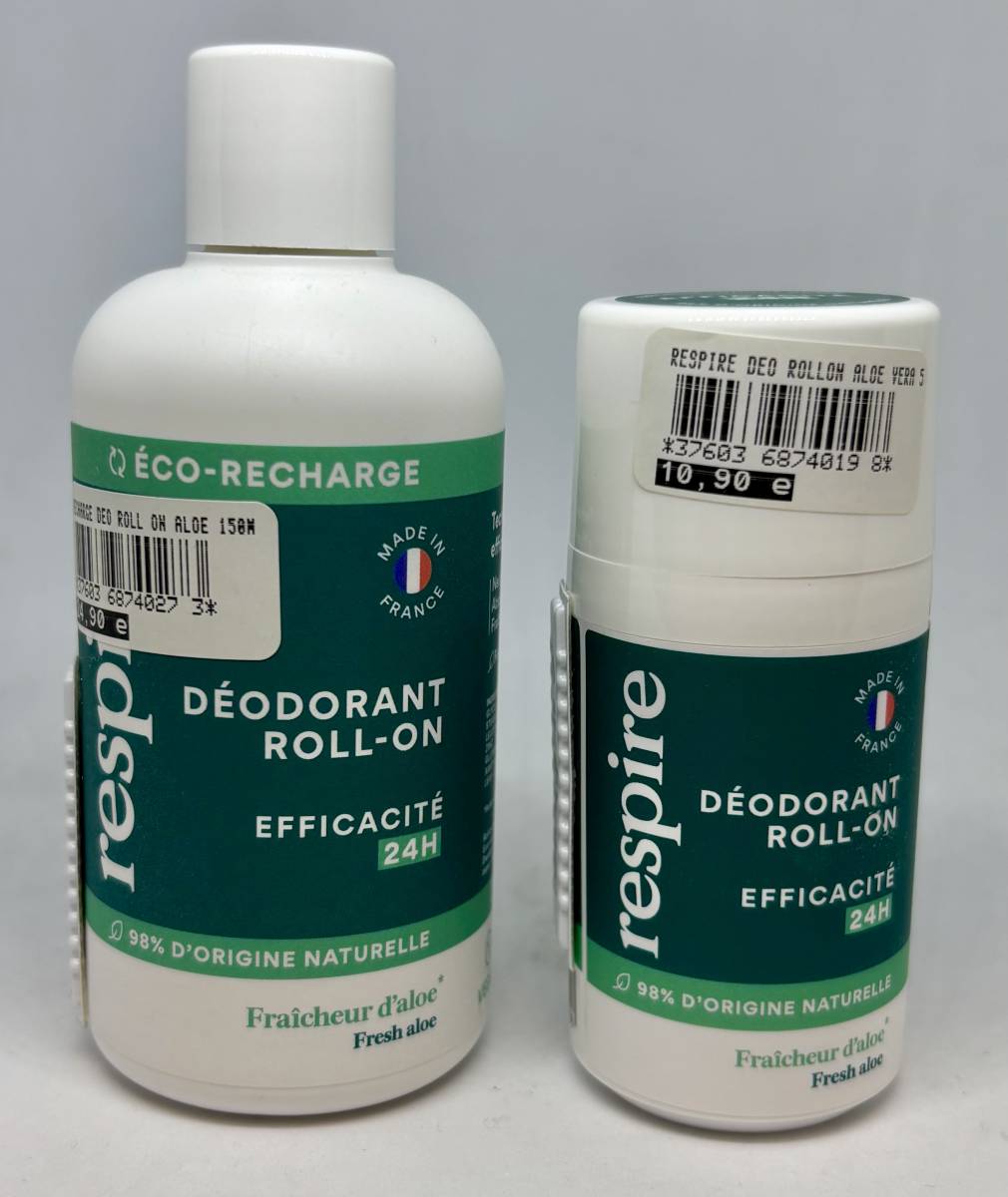 Déodorant fraicheur d'aloe et sa recharge 
