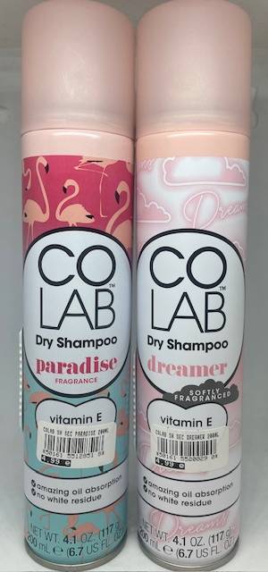 CoLab Dry shampoing sec a la vitamine E avec différents parfums a la pharmacie du petit Bosquet 13012 marseille 