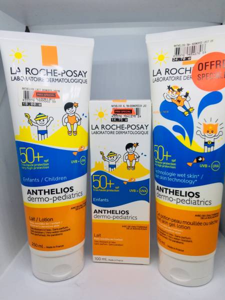 Lait et gel protection solaire anthelios enfants