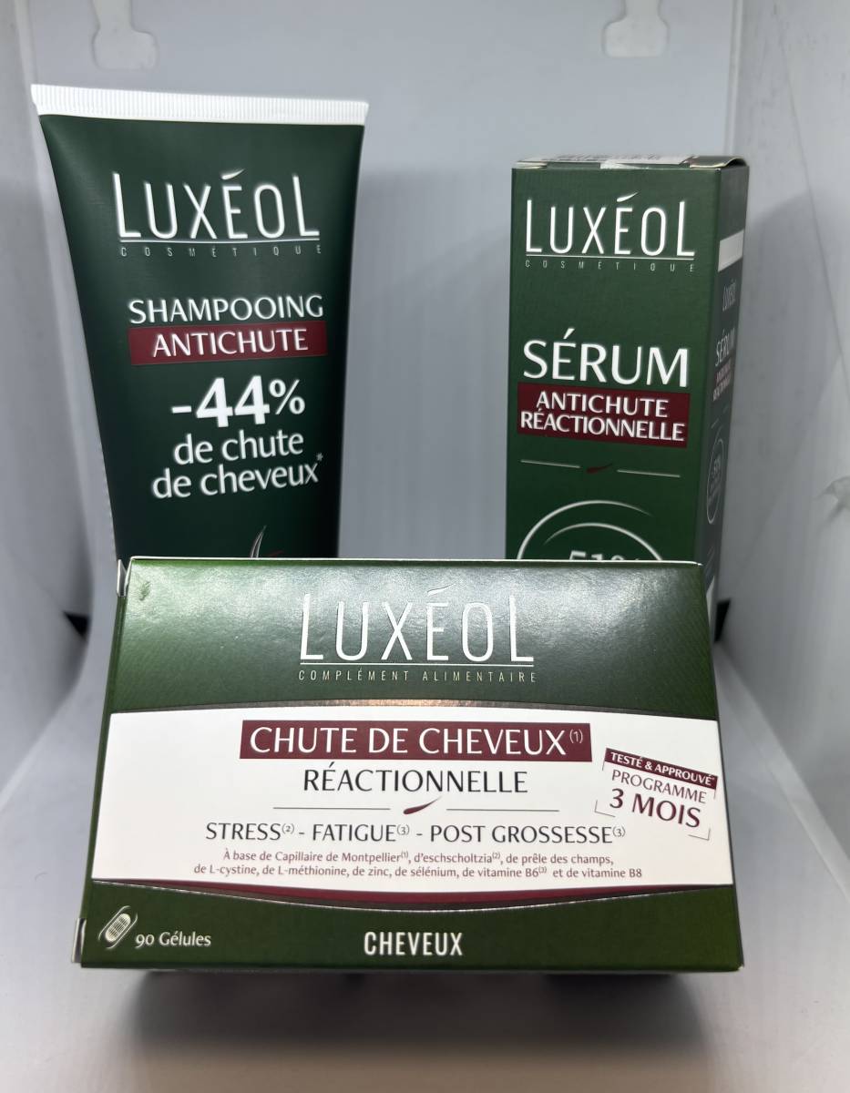 SHAMPOING / SERUM / GELULE ANTICHUTE REACTIONNELLE LUXEOL PHARMACIE 13012