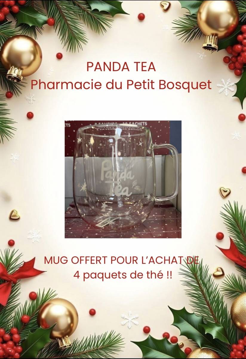MUG PANDA TEA OFFERT POUR L'ACHAT DE 4 PAQUETS DE THE PHARMACIE PANETTA 