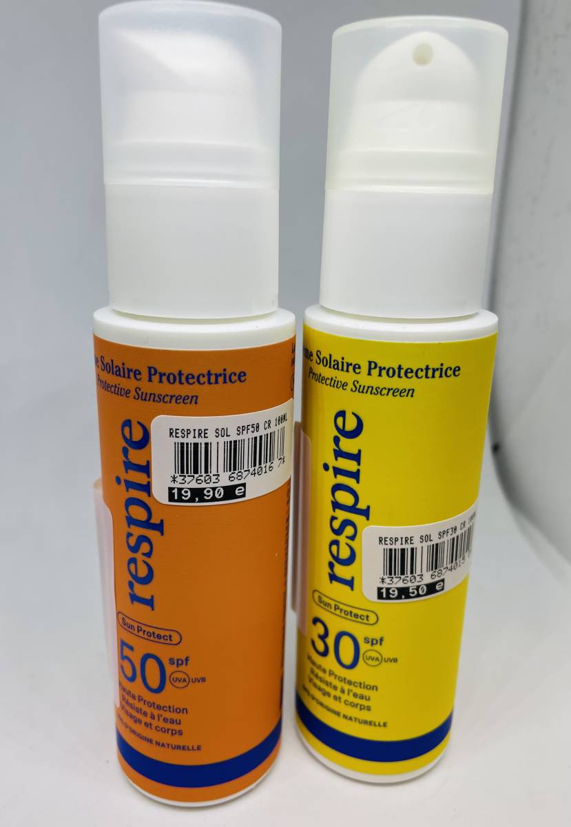 Crème solaire respire en pharmacie