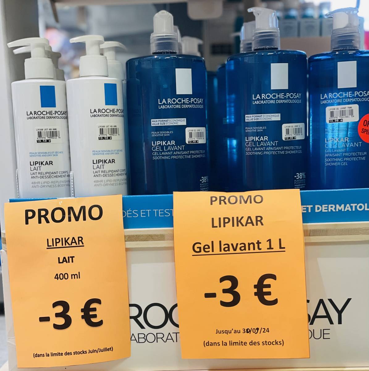 lipikar lavant et hydratant en pharmacie