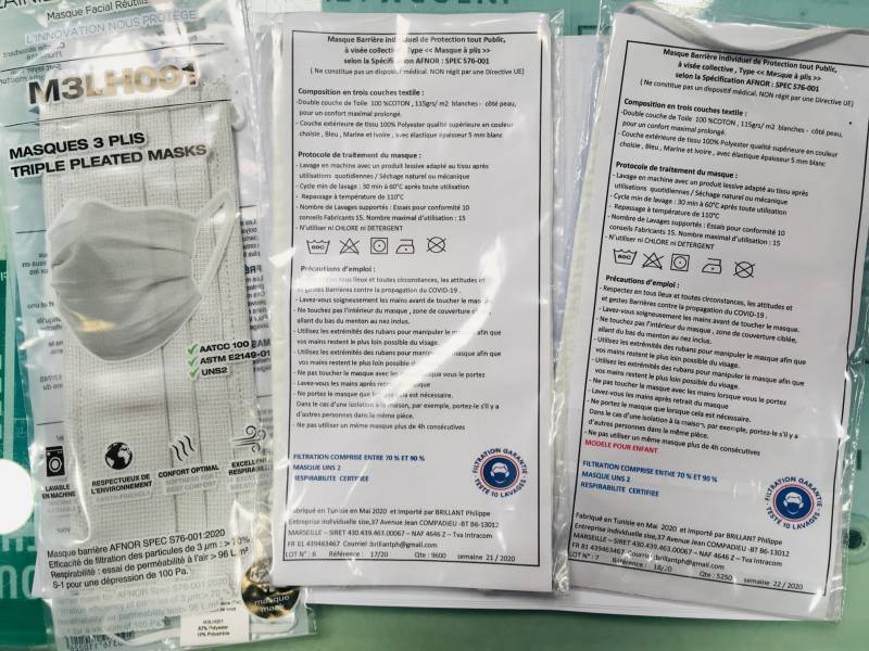 Masques lavables à marseille