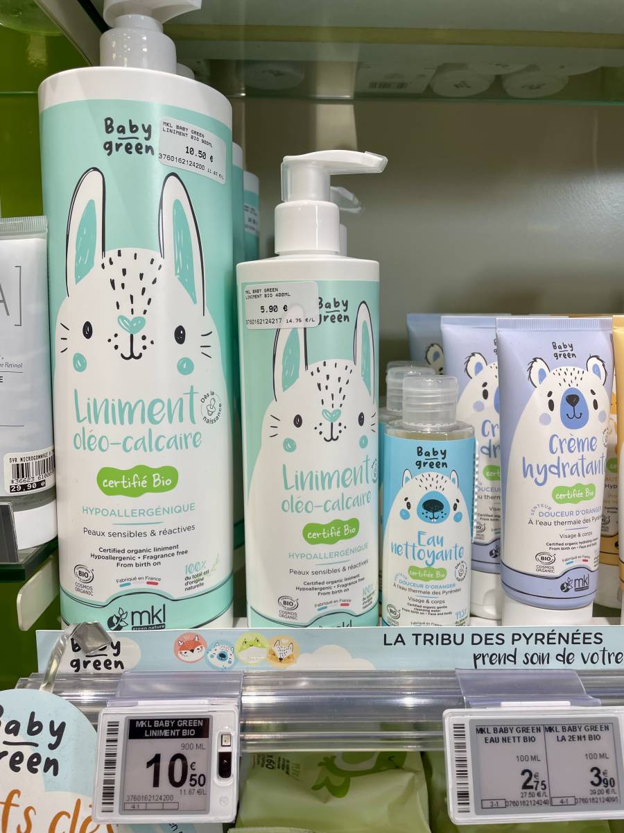 Liniment oleo calcaire baby green 400 et 900ml