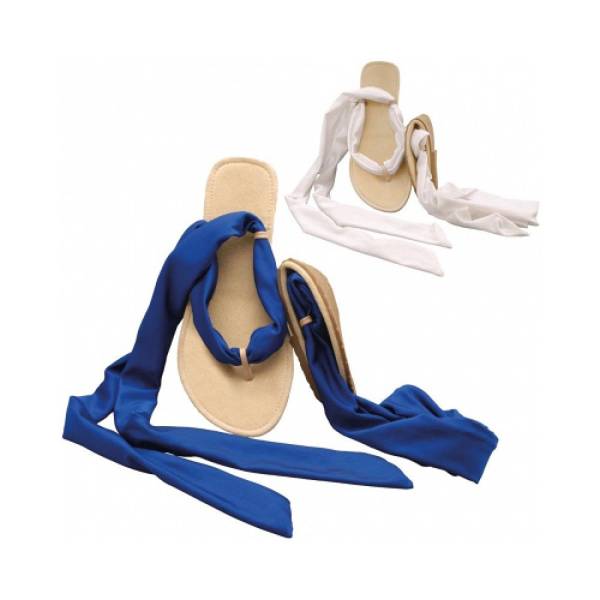 Ballerines a lanières bleues et lanières blanches, avec un très bon maintien de vos pieds et un excellent confort