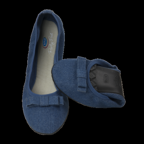 Ballerines bleues avec une texture douce et très agréable pour le maintien de vos pieds